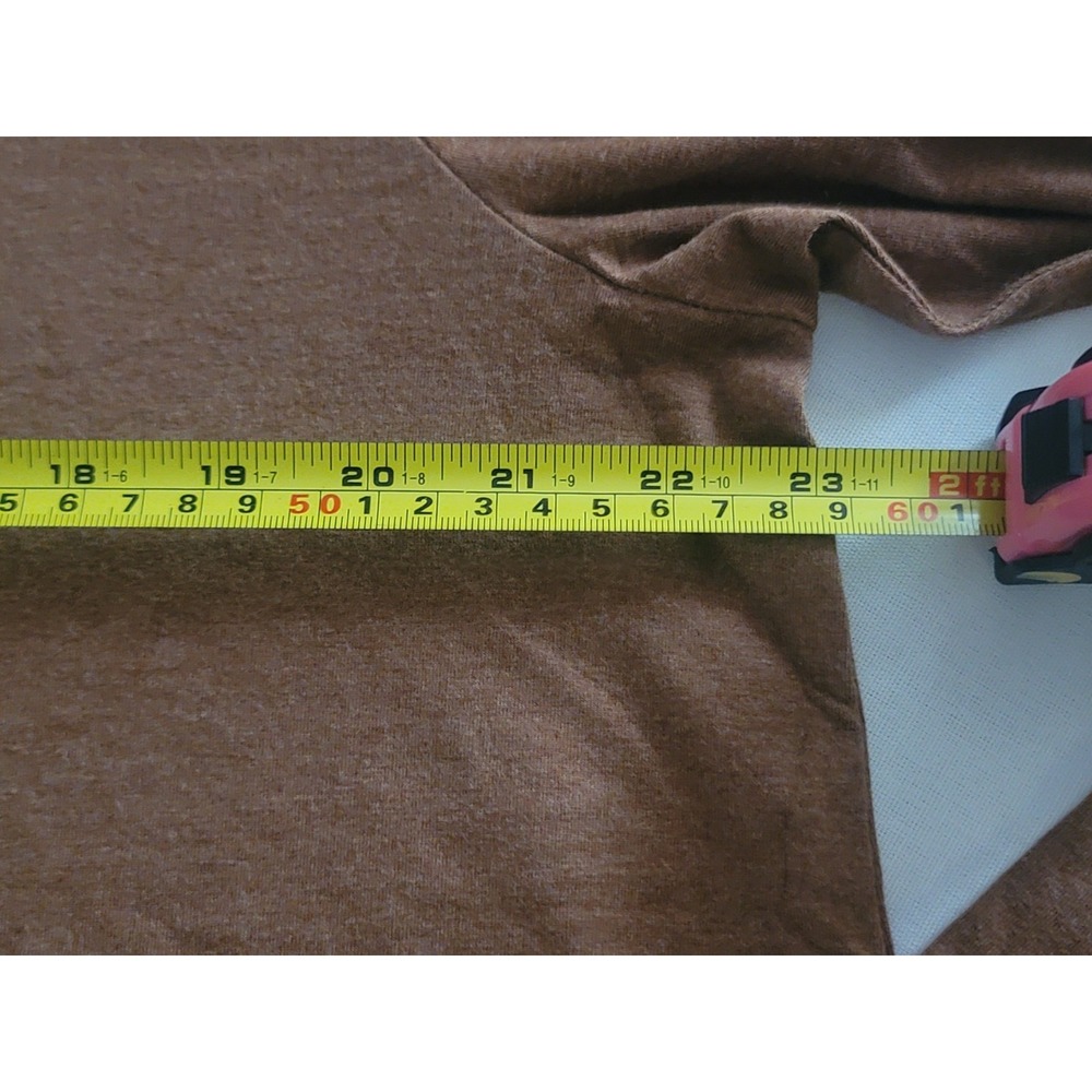 J.Jill Luxe Supima Turtleneck Tunic XL Brown Supima Cotton Stretch Long Sleeve - Picture 8 of 11